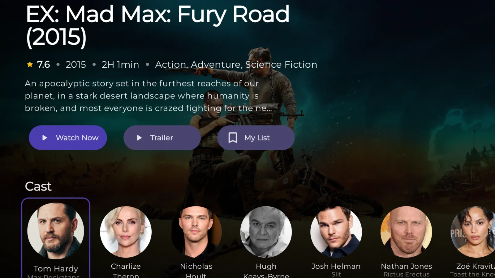Movie details on Android TV